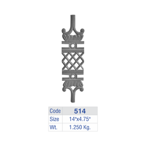 แผ่นเหล็กหล่อโบราณสำหรับตกแต่งราวบันได พร้อมลวดลายดอกไม้และใบอะแคนธัส - Product Image 6