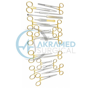 Kit de 19 Piezas de Instrumentos Quirúrgicos Dentales Caninos con Mango Dorado, Certificado ISO, para Esterilización General Veterinaria - Product Image 4