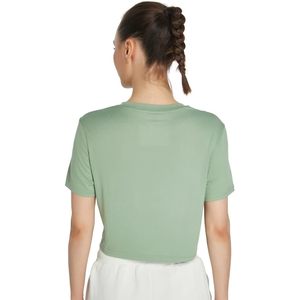 เสื้อยืดครอปผู้หญิง ผ้าฝ้ายทรงหลวม สไตล์ลำลอง แขนสั้น สตรีทแวร์ รับสกรีนโลโก้ - Product Image 4