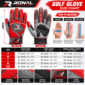 Customized Color and Logo Printed High Quality Golf Glove Embroidery Logo OEM Premium Quality Golf Training Gloves For Men - Product Image 6