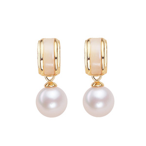 Pendientes de Perlas de Agua Dulce de Plata 925 para Mujer, Estilo Chino, con Incrustaciones de Concha, Elegantes Joyas de Plata y Perlas de Agua Dulce - Product Image 5