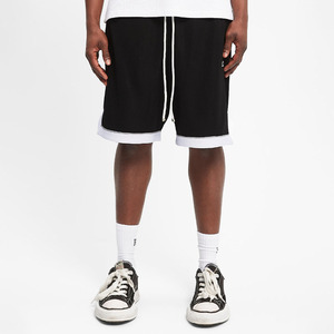 Shorts en coton noir pour hommes, décontractés, pour le sport et le fitness, design respirant, vêtements de sport, fabricant OEM sur mesure - Product Image 2