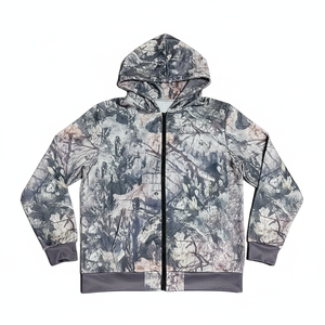 Wholesale Hot Selling DTG Printed Zippup Oversized Autumn Windproof 100% Polyester Hoodie Streetwear Vintage Zip Hoodie - Product Image 1