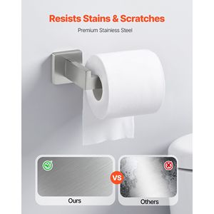 Set di Accessori per Bagno in Acciaio Inox da 24 Pollici, 5 Pezzi con 2 Porta Accappatoi e Porta Asciugamani, Finitura Nichel Spazzolato - Product Image 5