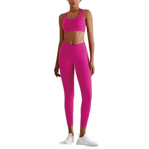 Conjunto de Yoga Fitness de dos piezas de alto soporte impermeable de talla grande al por mayor para mujeres-Ropa deportiva de tejido inteligente de secado rápido - Product Image 1