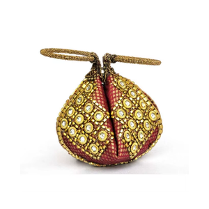 Borsa Potli con Perline per Donna, Pochette Artigianale di Design per Matrimoni, Festival e Feste - Product Image 3