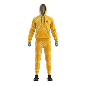 Survêtements à capuche pour hommes personnalisés, style sportif, imprimés, pour le printemps, en tissu respirant polyester/coton écologique - Product Image 2