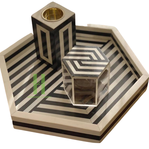 Brûleur d'encens OEM incrusté de nacre, ensemble de brûleurs d'encens Bakhoor incrustés de nacre faits à la main, EAU QATAR BAHRAIN - Product Image 3