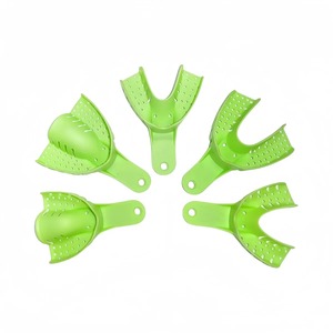 Juego de Bandejas de Impresión Dental de Plástico Verde, Superior e Inferior, Tamaños S, M, L, Soporte Manual para Dientes, Herramienta de Odontología, Material de Laboratorio, CE - Product Image 3