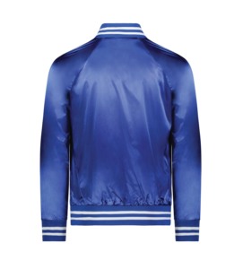 Veste universitaire en satin bleu pour homme, col rabattu, fermeture boutonnée, coupe classique, style preppy, vêtement d'automne, personnalisable, 100% laine véritable - Product Image 2