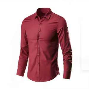 Camisas de Vestir Formales para Hombre, Nuevas, Personalizadas, al por Mayor, 2026, Camisas Casuales de Manga Larga con Cuello Alto para Hombre - Product Image 1