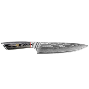 Couteau de Chef Premium en Acier Damas avec Lame de Haute Qualité et Manche en Bois Confortable, Compatible Lave-Vaisselle, Écologique pour la Cuisine Quotidienne - Product Image 3