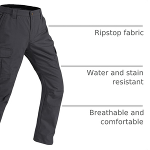 Pantalon de travail robuste multi-poches, design personnalisé, coupe confortable pour les ouvriers du bâtiment et les travailleurs généraux - Product Image 6