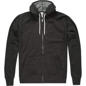 Sudadera con capucha Unisex Charcoal Heather Full Zip XXS 2025 Bordado 3D Enzima Lavado Patrón sólido - Product Image 1