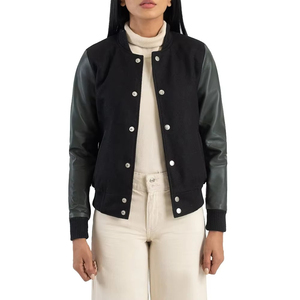 แจ็คเก็ตหนังแขนยาวแบบ Varsity รุ่นใหม่ล่าสุด คุณภาพสูง ผลิตตามสั่ง แจ็คเก็ตเบสบอลลำลอง แจ็คเก็ต Varsity - Product Image 6