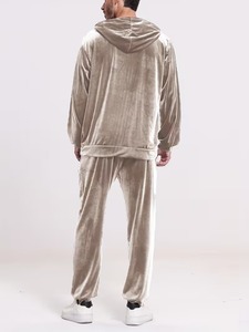 <b>Men</b> <b>Velvet</b> Sweatsuit Set with Premium Finish and Durable Stitching for Long Use - Product Image 2