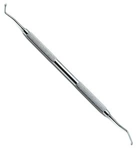 Cureta Ósea Quirúrgica Lucas de Doble Punta, Instrumento de Acero Inoxidable para Injerto Óseo Dental, Aprobado por ISO - Product Image 1