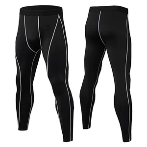Ensemble de sous-vêtements thermiques pour homme - Chemises et pantalons de compression à manches longues, vêtements de compression imprimés pour l'entraînement - Product Image 3