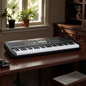 Kit Tastiera Elettrica per Principianti a 61 Tasti con Supporto Regolabile e Sgabello per Imparare il Pianoforte - Product Image 2