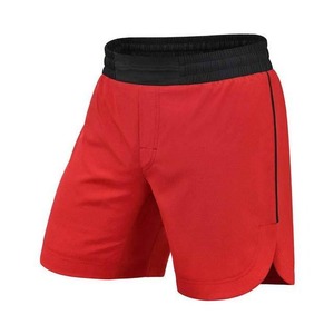Men's Red High Waist Elastic Sport <b>Shorts</b> With Side Stripe Quick Dry Knitted Fabric - Product Image 1