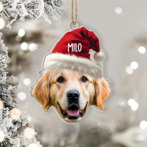Ornement de Noël personnalisé pour chien, ornement en bois personnalisé pour chien, nom de l'animal de compagnie, décoration d'arbre de Noël, cadeau de Noël pour les amoureux des chiens - Product Image 1