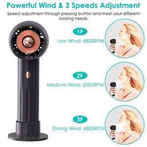 Portable Rechargeable Personal <b>Fan</b> with 3 Speeds <b>Quiet</b> <b>Desk</b> Phone Holder and Removable Base Handheld Pocket <b>Fan</b> - Product Image 2