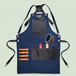 Cape de Coiffeur Professionnelle en Denim avec Taille Ajustable pour la Coupe, le Coiffage et l'Entretien des Cheveux - Product Image 1