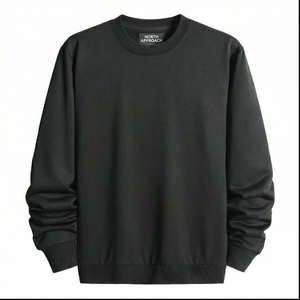 Sweat-shirt à col rond noir pour homme North Approach, coupe classique, tricoté, couleur unie, décontracté, pour l'automne - Product Image 1