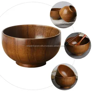 "Bol à soupe en bois écologique Natura Sip & Pot de rangement de cuisine en bois rustique, vaisselle de style moderne" - Product Image 5