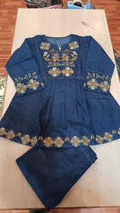 Twinfeet Women's Premium Traditional Denim Co-Ord Set with Designer Embroidery Work <b>for</b> Party Wedding & Spring/<b>Summer</b> Occasions - Product Image 3