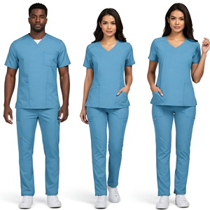 Polyester Spandex Unisex Thời Trang Quần Áo Tẩy Tế Bào Chết Đồng Phục Bộ Y Tế Bệnh Viện Đồng Phục Tẩy Tế Bào Chết Phù Hợp Với Y Tá Chà Bộ - Product Image 5