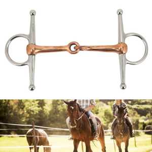 Brida de cobre y acero con anillas redondas para equitación, equipo veterinario duradero - Product Image 2