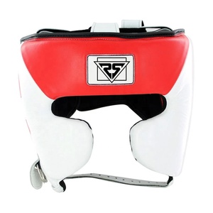 Protector de cabeza de boxeo 100% de cuero de vaca genuino para MMA Sparring Taekwondo Kickboxing artes marciales protege tu cabeza - Product Image 1
