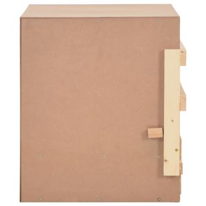 Nido di posa di pollo in legno di pino massiccio 2 scomparti 24.8 gabbia per animali "x 15.7" x 17.7" - Product Image 6