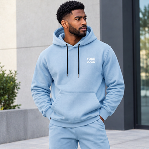 Sweat-shirt à capuche brodé pour homme en molleton de coton avec design personnalisé sur la poitrine pour vêtements décontractés haut de gamme - Product Image 4