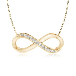 Hot Sale <b>Rose</b> <b>Gold</b> Infinity <b>Pendant</b> <b>Necklace</b> Premium <b>Gold</b> Plated Lab Grown Diamond <b>Pendant</b> <b>Necklace</b> for Women’s Bridal Wear - Product Image 3