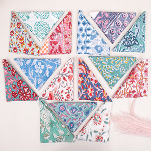 Ethnic Fashion Skin Friendly Cotton Square Scarf Neckerchief Multi Use Artisan <b>Head</b>-<b>Wraps</b> Natural Dye Colorful Bandanas Four - Product Image 4