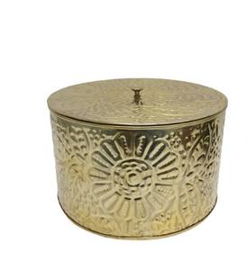 Tarro Redondo de Lujo con Tapa y Acabado Dorado para el Hogar y la Cocina, Recipiente para Especias, Última Moda en Artículos para el Hogar - Product Image 4