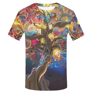 Camiseta de Cuello Redondo para Hombre, Corte Regular, Mezcla de Poliéster/Algodón, Estampado Digital, Secado Rápido y Transpirable, Diseño Sólido, Estilo Casual, MOQ Bajo - Product Image 4