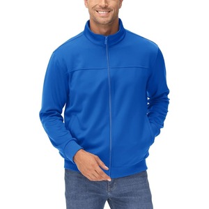 High Quality Custom Waterproof Canvas <b>Track</b> <b>Jacket</b> <b>for</b> <b>Men</b> 100% Polyester Nylon/Cotton Full Zip Fleece Stand Collar Front Logo - Product Image 1