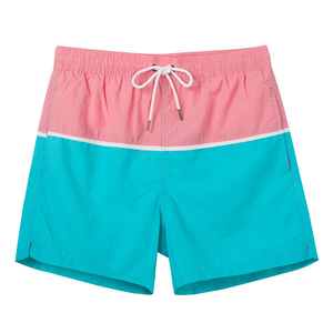 กางเกงขาสั้นชายสีเหลืองล้วน แห้งเร็ว มีเชือกผูกเอว สไตล์ลำลอง ผ้าทอ - Product Image 4
