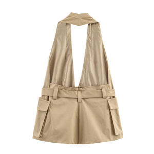 Summer Tube <b>Tops</b> for Women Crop Ribbed Tank <b>Top</b> Sexy Y2K Fashion Knitted Sleeveless Bra Callarless <b>Top</b> - Product Image 2