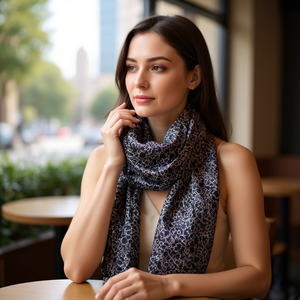 Sciarpa di Seta Z Brand 70x180cm Stampata su Entrambi i Lati, Accessorio Moda Lungo - Product Image 2