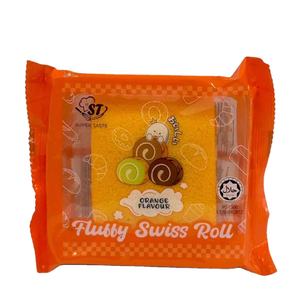 Malaisie HALAL Mini Fluffy pour Swiss Roll Slice 85g Gâteau au chocolat style frais avec boîte à saveur d'orange et sac d'emballage Malaisie - Product Image 1