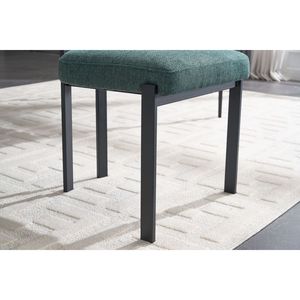 Set di 2 Sedie da Pranzo Moderne Stile Mid-Century, Rivestite in Bouclé con Gambe in Metallo Nero per Cucina e Sala da Pranzo - Product Image 6