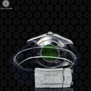 Reloj de Lujo Charm_Jewells para Mujer, de Acero Inoxidable, Caja Redonda de 42 mm, Cristal de Zafiro, Cuarzo Analógico, Cierre de Mariposa - Product Image 3