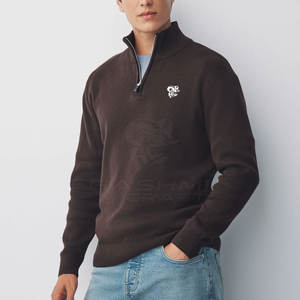 Sweat-shirt à col zippé pour homme avec logo personnalisé, tissu doux et respirant, coutures durables, idéal - Product Image 2