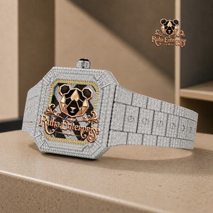 นาฬิกาข้อมือหรูหราสำหรับผู้ชาย Ruha Enterprise รุ่น Luxury Diamond ตัวเรือนสแตนเลสทรงเหลี่ยม ระบบควอตซ์ ดีไซน์สง่างาม - Product Image 3