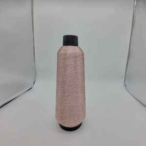 SHREE VIDHATA JARI Rose Gold Flexible 110D Silver Metallic Nylon Zari Thread Textile Industry Embroidery Weaving <b>Hand</b> Yarn High - Product Image 3