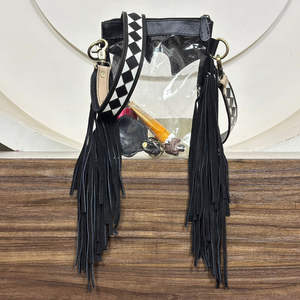 Bolso de Hombro Transparente de Cuero a Cuadros, Estilo Occidental, con Flecos, Precio de Fábrica, Proveedor, Promoción - Product Image 6
